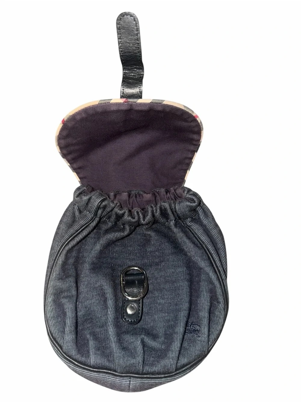 Burberry Denim-Textured Navy Backpack